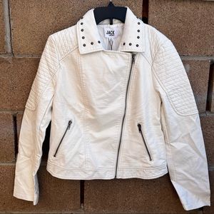Jack by BB Dakota leather jacket white